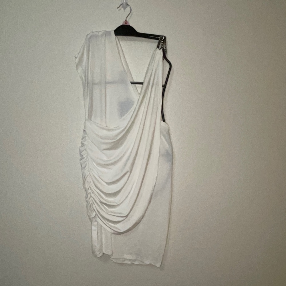 Beach bikini dress greek goddess style wrap shoulder rhinestones